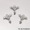 Liga de Prata Antiga Estilo Retro Novo Chinês Pingente Acessórios DIY Pingente de Chaveiro Borboleta Coração Pingente Colar Pulseira Joias