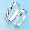 Anillo con incrustaciones de diamantes de estilo japonés y coreano para hombres y mujeres, anillo de dedo índice suelto de estilo coreano para el día de apertura, regalo simple para estudiantes, anillo de pareja