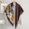 Bufanda Grande de Algodón y Lino Imitación Estilo Étnico para Primavera y Otoño, Bufanda para el Cuello, Chal, Bufanda de Viaje para Protección Solar, Bufanda de Seda para Aire Acondicionado