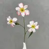 Nova flor de íris artificial com 3 cabeças, adequada para decoração de casa, exibição na sala de estar, adereços de fotografia de casamento e arranjos florais