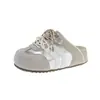 Pantuflas Cerradas de Suela Gruesa para Mujer, Nuevo Estilo Primavera 2026, con Cordones para Aumentar la Altura, Estilo Birkenstock, Slip-On, Versátiles, Zapatos de Entrenamiento Alemanes