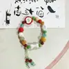Jingdezhen Yuan Xiaohong Nuevo Pulsera de Manzana Arcoíris Diseño de Nicho Pulsera de Cerámica con Cuentas de Colores Pulsera Plana