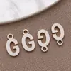 Acero Inoxidable Galvanizado Estilo Europeo y Americano 26 Letras Inglesas Etiqueta Colgante Pulsera Collar DIY Hecho a Mano Accesorios de Joyería
