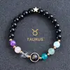 Venta Caliente de AliExpress Pulsera de Ocho Planetas Doce Constelaciones Pulsera de Piedra Mate con Cuentas Pulsera de Planeta 12 Constelaciones