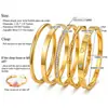 Pulsera Popular Transfronteriza Europea y Americana Chapado al Vacío en Oro de 18K Color Duradero Moda Versátil Pulsera de Nudo de Bambú Africano
