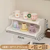 Organizador de mesa para mesas de comedor, portavasos, organizador de escritorio, vaso de agua, taza de café, juego de té, portavasos pequeño, estante de almacenamiento