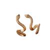 Mingcheng Europa y Estados Unidos transfronterizo nuevos aretes de serpiente Amazon caliente vintage pequeño oro serpiente moda personalidad aretes de animales