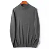 Suéter Masculino de Lã 100% Outono/Inverno 2025 Estilo Fino Suéter Masculino Merino de Gola Média para o Dia a Dia