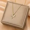 Collar de libélula de moda estilo japonés y coreano para mujer, diseño de nicho con circón, cadena de clavícula de alta calidad, versátil y a la moda