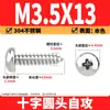 Tornillos Autorroscantes Phillips Cabeza de Lenteja de Acero Inoxidable 304 Clavos Autorroscantes Cabeza de Lenteja PA Tornillos de Rosca para Madera M1M2M3M4M5-M8