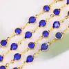 Cadena de Diamante de Vidrio con Borde de Zircón de Color Conservante Color Cobre Puro 6.8mm Accesorios para Joyería DIY Pulsera Materiales Hechos a Mano