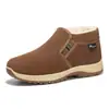 Sapatos Masculinos 2026 Inverno Novo Estilo Transfronteiriço, Botas Casuais de Algodão com Forro de Lã e Espessadas, Slip-On, Antiderrapante, Confortáveis Sapatos de Pai, Sapatos de Algodão