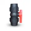 Conector interruptor de válvula de esfera de conexão rápida PE azul válvula de plástico para tubo de água conexões rígidas com núcleo de aço Válvula de esfera de conexão rápida para tubo PE
