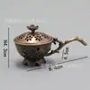 Fogão Boshan Retrô, Queimador de Incenso de Ponta de Dedo Dragão e Fênix, Queimador de Incenso Criativo Torre de Incenso, Queimador de Incenso Auspicioso, Ornamentos Zen para Casa