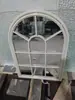 Decoração de Arte de Ferro para Parede Janela Falsa Espelho Decoração de Parede de Fundo de Restaurante Janela em Arco Decoração Pendurada de Cabeceira Sala de Estar