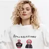 Camiseta de Manga Corta 100% Algodón Puro con Estampado de Anime Caricaturesco Lindo y Elegante de Moda, Top Exterior Cómodo y Único