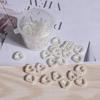 Fundo plano metade em forma de imitação pérola floco de neve diy capa de telefone beleza creme cola material acessórios decoração de Natal