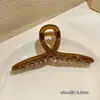Pinza para el pelo grande y moderna para mujer, elegante y sofisticada, pinza para el pelo exquisita, pinza de tiburón simple para primavera-verano
