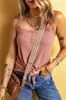 2025 Nuevo Transfronterizo Europeo y Americano Exportación Amazon Wish Chaleco de Botón Torcido de Moda Sexy de Bambú de Color Puro para Mujer