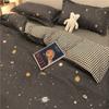 Conjunto de Cuatro Piezas para Niños Dormitorio de Estudiantes Juego de Tres Piezas Dormitorio Dormitorio Cama Superior e Inferior Funda Nórdica Sábana Funda de Almohada Individual