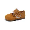 Sapatos de Couro para Meninas 2026 Novo Estilo Sapatos Estilosos de Pequena Princesa para Meninas Solado Macio Sapatos Individuais para Bebê Menina Sapatos de Outono para Crianças
