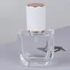 Botella Base Cuadrada Plana de Vidrio con Fondo Grueso 30ml Botella Cuadrada Transparente de Vidrio para Loción Tipo Prensa Dispensador Cosmético