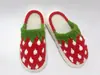 Kit DIY de Pantufas de Tricô de Lã de Natal Crochê Feito à Mão Produto Acabado Presente para Namorado/Namorada Uso Doméstico