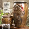 Fuente de Agua Tradicional de Cascada con Agua Circulante, Acuario Ecológico, Maceta de Cerámica para Paisajismo, Paisaje de Jardín, Estanque de Peces