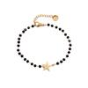 Pulsera Europea y Americana Transfronteriza de Acero Inoxidable con Trébol de Cuatro Hojas, Joyería para Hombres y Mujeres, Pulsera de Pareja de Acero Titanio Estilo Étnico, Joyería Ajustable