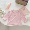 Conjunto de Dos Piezas Dianxi Baby Dulce Dibujo Animado Cuello Grande Chaqueta Estampada para Niñas, Leggings de Malla con Retazos de Otoño
