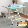 Mesa Dobrável Simples Mesa de Jantar para Casa de Aluguel Mesa de Jantar Portátil para Casa Mesa Redonda Barraca Exterior Mesa Quadrada Pequena