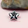 Estilo Ins Cuentas de Estrella de Espejo Color Macarrón Estrella de Cinco Puntas Agujero Recto Cuentas Accesorios para Pulsera Collar Llavero DIY