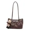 Bolsa de Ombro Feminina Estampa Leopardo Melanóide 2026 Nova Retro Sensação de Alto Padrão Grande Capacidade Estilosa Moda Para o Dia a Dia Bolsa de Ombro Único