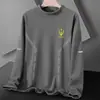 Selección PremiumCamiseta de Manga Larga con Cuello Alto Medio y Forro de Polar por Ambos Lados para Hombre, Ropa Interior Térmica de Moda