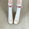 Zapatos de Frijol de Cuero Suave de Moda con Lazo y Tacón Grueso/Medio 2025 Primavera y Otoño Nuevos Versátiles Zapatos de Ballet Plateados para Mujer