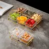 Plato de Fruta de Plástico Estilo Lujo Ligero, Plato de Fruta Seca, Bandeja de Bocadillos para Pedicure Comercial, Plato de Fruta para KTV, Bandeja de Dulces