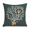 Fronha de Almofada de Rena de Natal Criativa Fofa Estampa Digital Sem Cor Decorações para Casa Fronha de Almofada de Sofá
