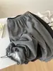 ¡Altamente Recomendado! Pantalones de Lana Mochi de Terciopelo Grises Estilo Coreano para Mujer, Pantalones Jogger Cálidos Forrados de Felpa para Invierno, Pantalones Casuales de Dos Formas de Usar