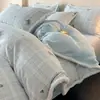 Conjunto de Roupa de Cama Espesso Esculpido em Leite de Lã de Quatro Peças para Outono e Inverno Lençol Quente Capa de Edredom Lençol com Elástico Quarto Principal de Casa Toque de Luxo Roupa de Cama
