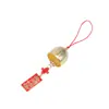 Festival de Mediados de Otoño Carrillón de Viento Nudo Chino Colgante de Paz y Alegría Carrillón de Viento Estilo Chino Pequeño Regalo Palabras de Ánimo Tarjeta de Deseos Joyería