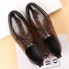 Zapatos de Cuero para Hombre 2025 Brogue Transfronterizo Business Casual Formal para Hombre Estilo Británico Talla Grande Zapatos para Desplazamiento Dropshipping