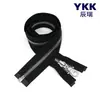 YKK genuíno não. Zíper de metal niquelado de uma extremidade para jaquetas, casacos de couro, suéteres e agasalhos com puxador YKK