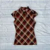 Coletes Vintage Retro Estilo Transfronteiriço Novo Primavera/Verão 2026 Gola Alta de Listras Finas Sem Mangas de Botão Duplo Roupas Vintage