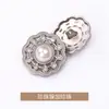 Botões Metálicos Bordados à Mão com Pontos de Pérola e Diamante, Botões para Casacos de Lã, Ternos e Jaquetas Corta-Vento, Elegantes e Exquisitos, Botões