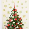 Copos de Nieve Dorados Pegatinas de Pared Navideñas Decoración de Ventana Habitación Pegatinas de Pared Autoadhesivas Pegatinas de Pared al por Mayor