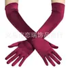 Accesorios para Mujer de los Años 1920 Spandex Satén Flocado Guantes de Charol Accesorios de Disfraz para Fiesta de Baile Transfronteriza en Stock