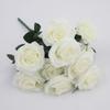 Ramo de rosas de simulación de comercio exterior, flores falsas, decoración del hogar, accesorios de fotografía, rosas, 10 rosas rojas
