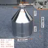 Funil de aço inoxidável industrial 304 de grande calibre, cônico, espessado, com suporte, para enchimento de pasta líquida, não padrão