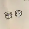 Anillo de Dibujos Animados Lindo Ligero de Lujo Elegante de Gama Alta Ghost Kid Mang Star de Nicho Único Apertura Simple Versátil para Mujeres y Hombres