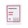 Clips para Papel Plateados de 28 mm 100 Piezas #3 Hierro Niquelado Resistente a la Corrosión Clips de Papel Metálicos Caja de Papel Neutra Clips para Papel Transfronterizos